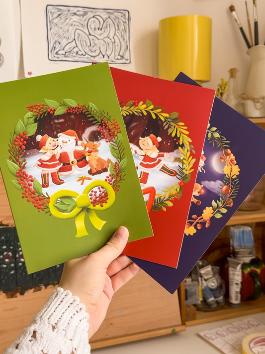 CHRISTMAS ACTIVITIES | Pack of 3 A5 Greeting Cards + Envelopes
