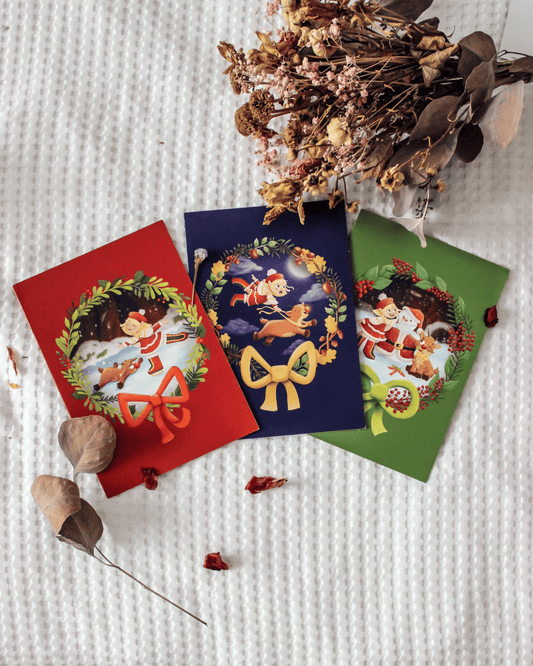 CHRISTMAS ACTIVITIES | Pack of 3 A5 Greeting Cards + Envelopes