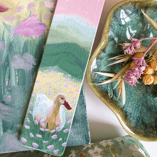 Goose in the Meadow | Original Art Bookmark