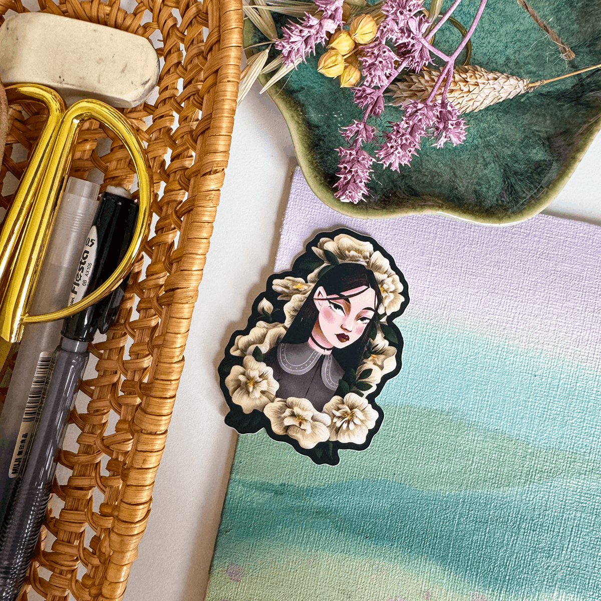 SEMI WHITE ROSE | Sticker