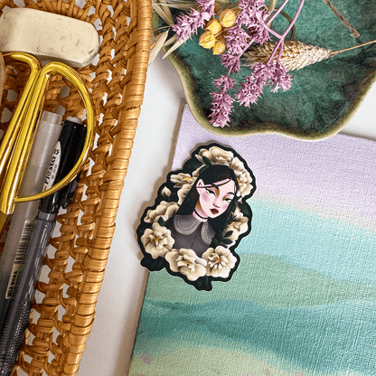 SEMI WHITE ROSE | Sticker