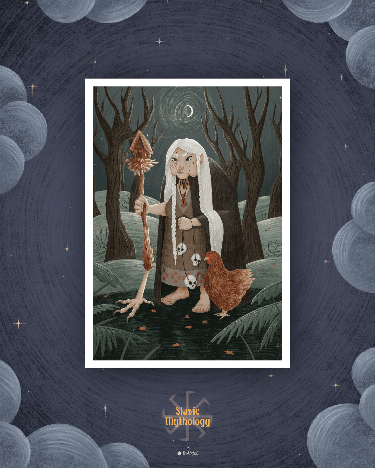 BABA YAGA | A4 / A5 Art Print - Slavic Mythology